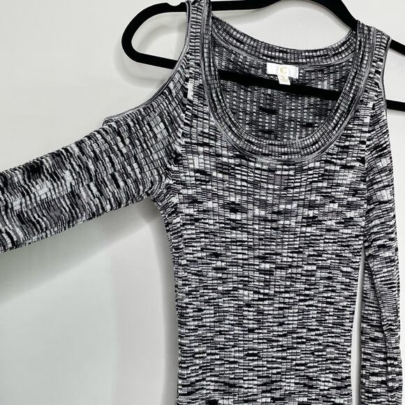 Charming Charlie Sweater Dress Mini Cold Shoulder Knitted Bodycon S Mob Wife - Picture 5 of 11